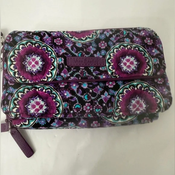 Vera Bradley All in One Wallet Crossbody Bag Adjustable and Removable Strap - Picture 5 of 11